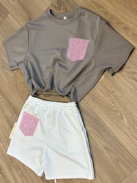 Image 2 of Diamanté pocket bubble top - 2 colours 