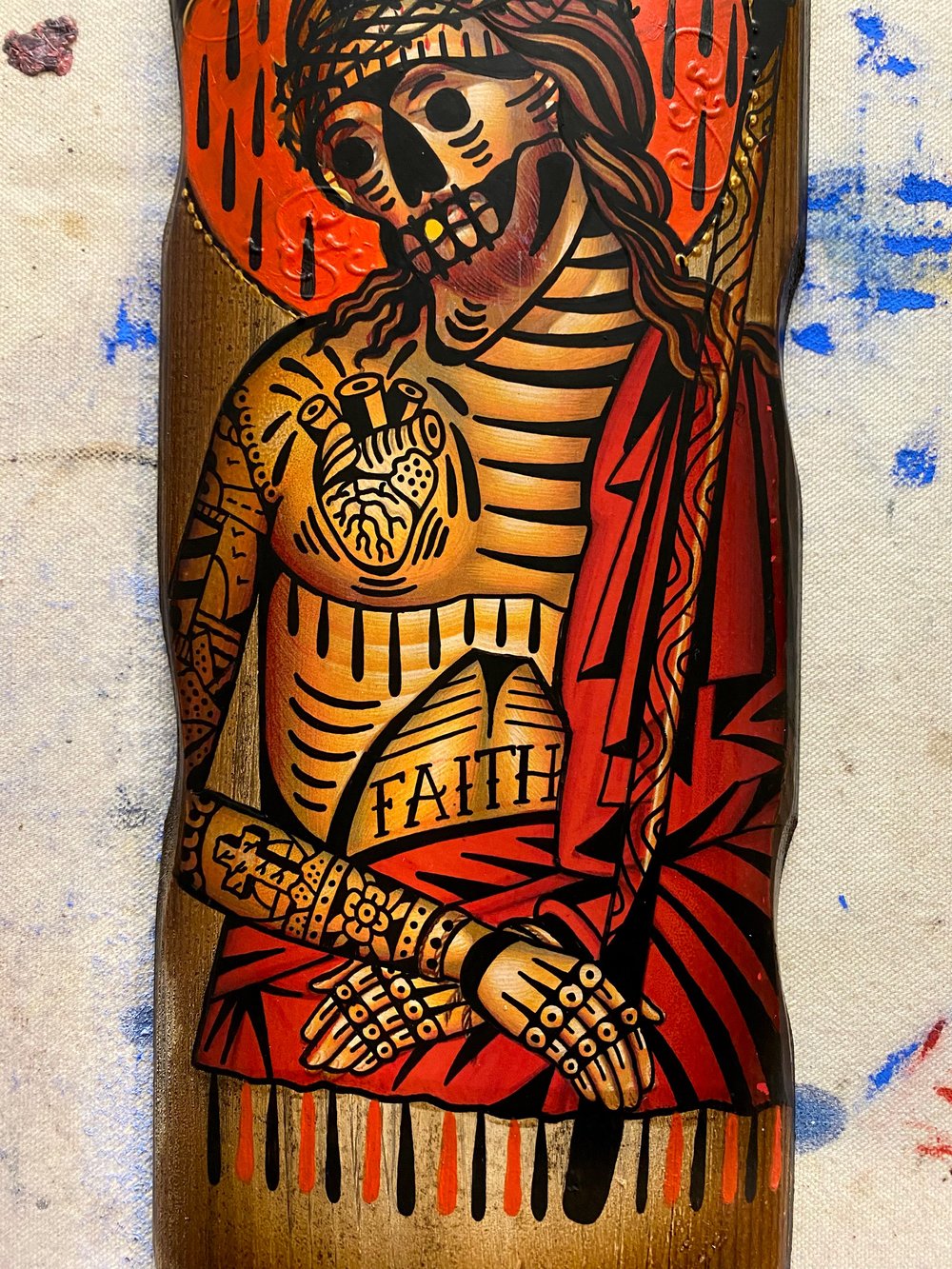 Christ Skull / Acrylic on Wood
