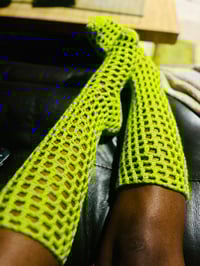 Image 2 of Knee High Mesh Socks 