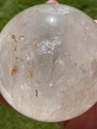 Image 7 of Clear Quartz Crystal Sphere With Rainbows #1463