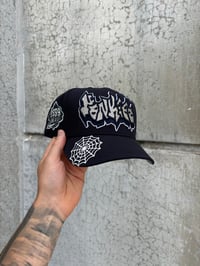 Image 1 of NAVY GRAFFITI NEW YORK YANKEES CUSTOM FITTED CAPS 