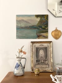 Image 1 of Huile sur panneau - lac