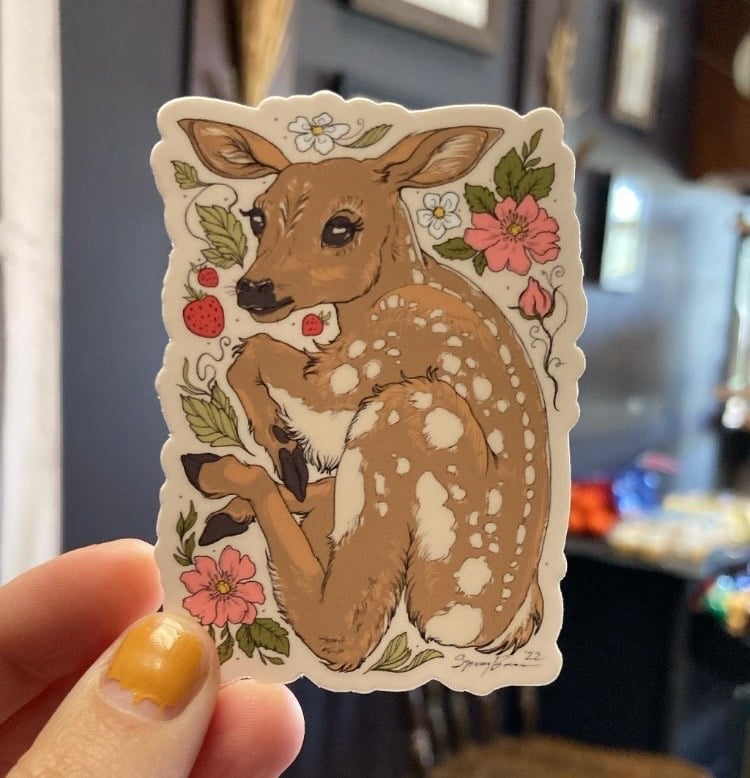 Image of Strawberry Fawn Sticker