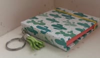 Image 2 of Cactus Sticky Note Cover – Cute Cactus Memo Pad with Keychain