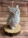 Night Guardian Candle - Large Owl Shaped Soy Wax Pillar Candle 