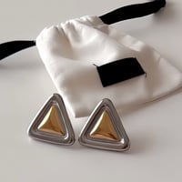 Image 2 of Vintage Triangle Earrings 