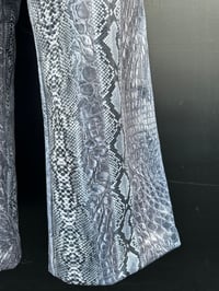 Image 6 of 90's Wet Look Snakeskin Trousers 14/16