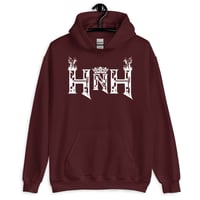 Image 4 of HNH Crown & Flame Hoodie (White Print)