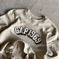 Image 2 of GAP 1969 EMBOSSED CREAM CREWNECK