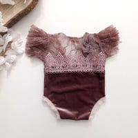 Image 2 of Girls bodysuit Felice | 0-3 months | purple | flowers 