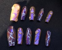 Image 3 of CARAMEL LASER PRESS-ON NAIL WEAR SET - MADE TO ORDER
