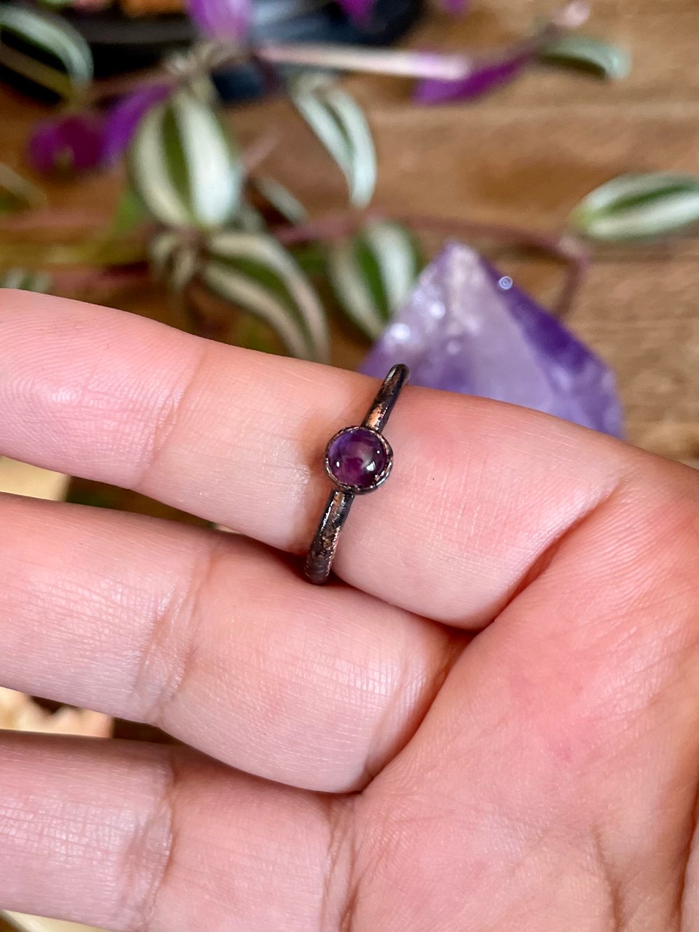 Amethyst Stacker Ring | Size 9