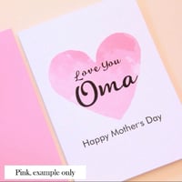 Image 4 of Oma Card. Mother's Day Card. Oma Birthday Card.