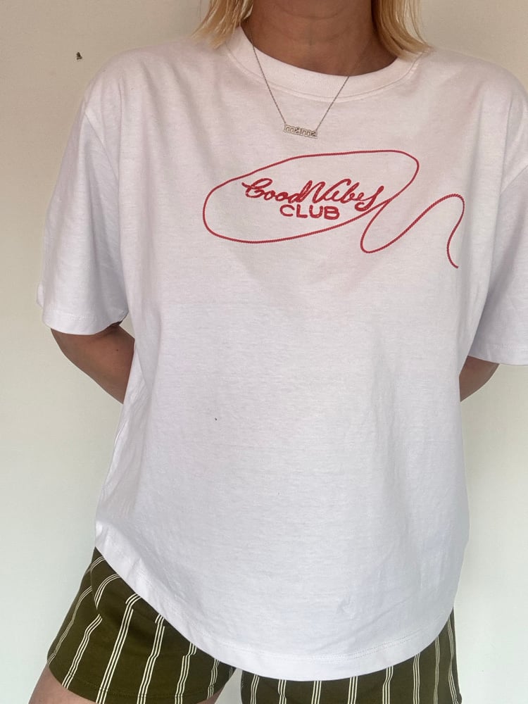 Image of Cowgirl era/good vibes club boxy tee 
