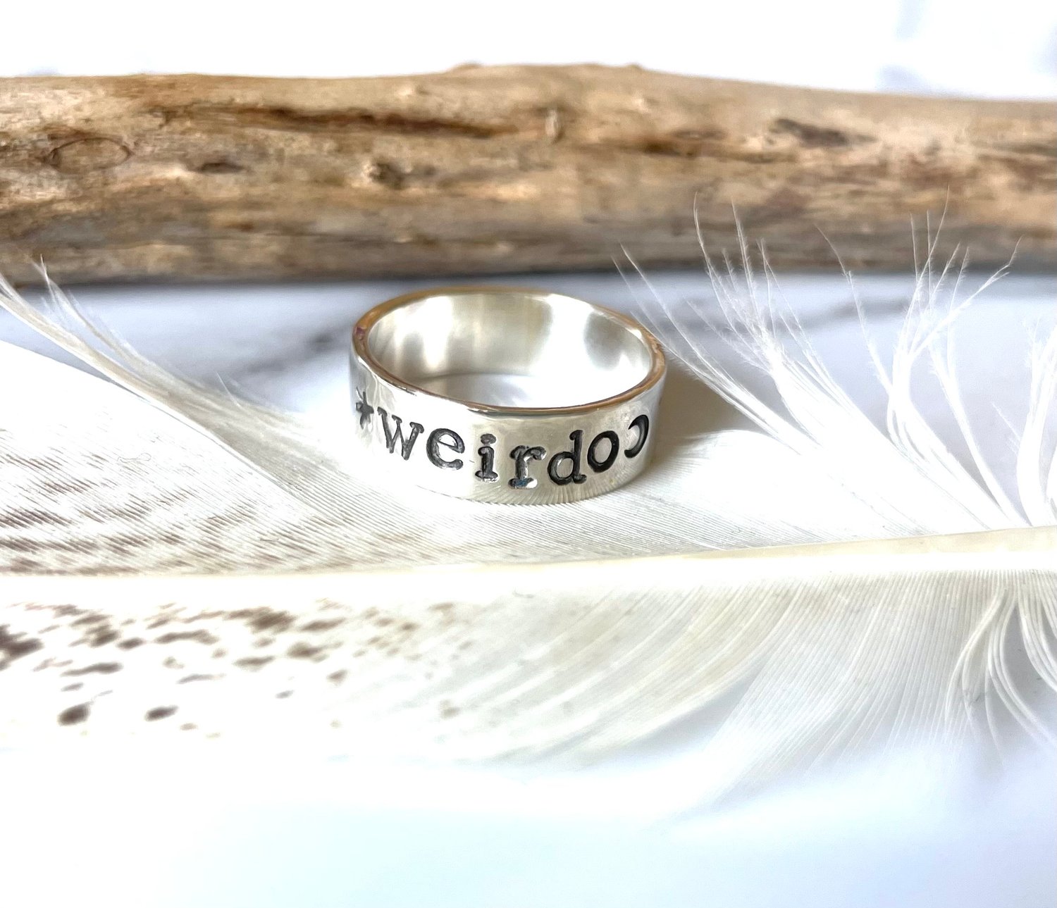Image of Sterling Silver Witch & Weirdo Rings Bestie Bundle Two Rings 925