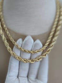 Image 3 of Thick Rope Chain Necklaces – 6mm,7mm, 8mm | Gold Plated Chain for Men or Women