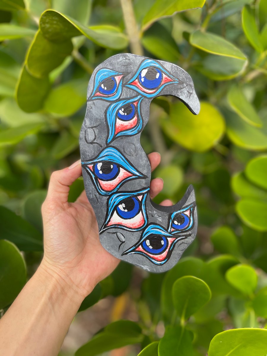 Image of Eye’ll Stay Up Moon Wood Cut Out