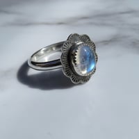 Image 8 of 'Annie' Moonstone Raindrop Ring Sterling Silver - Size S (US 9)