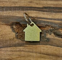 Brass house keychain blank 1/8" thick 