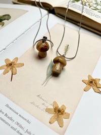 Image 4 of Agate Mushroom Crystal Necklace 
