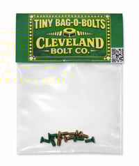 Image 1 of Tiny Bag-O-Bolts -10 Fingerboard Screws (5 Green / 5 Gold)