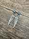 Image of Autumn Fern Leaf Labradorite Studs