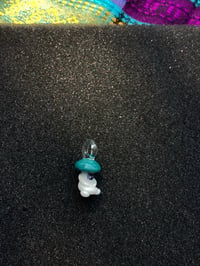 Image 3 of Dark Teal Mushroom Character Pendant 