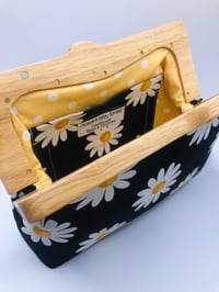 Image 3 of Black Daisy Clutch