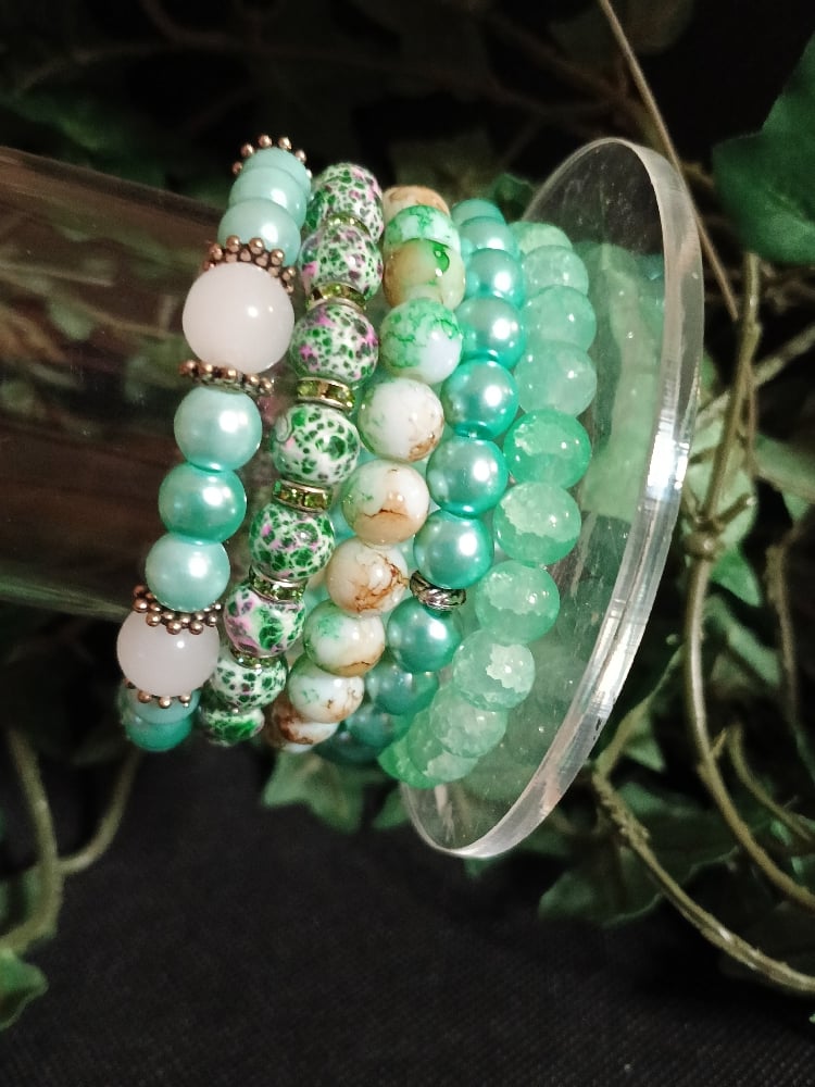 Image of (5pc) Turquoise Bracelet Stack