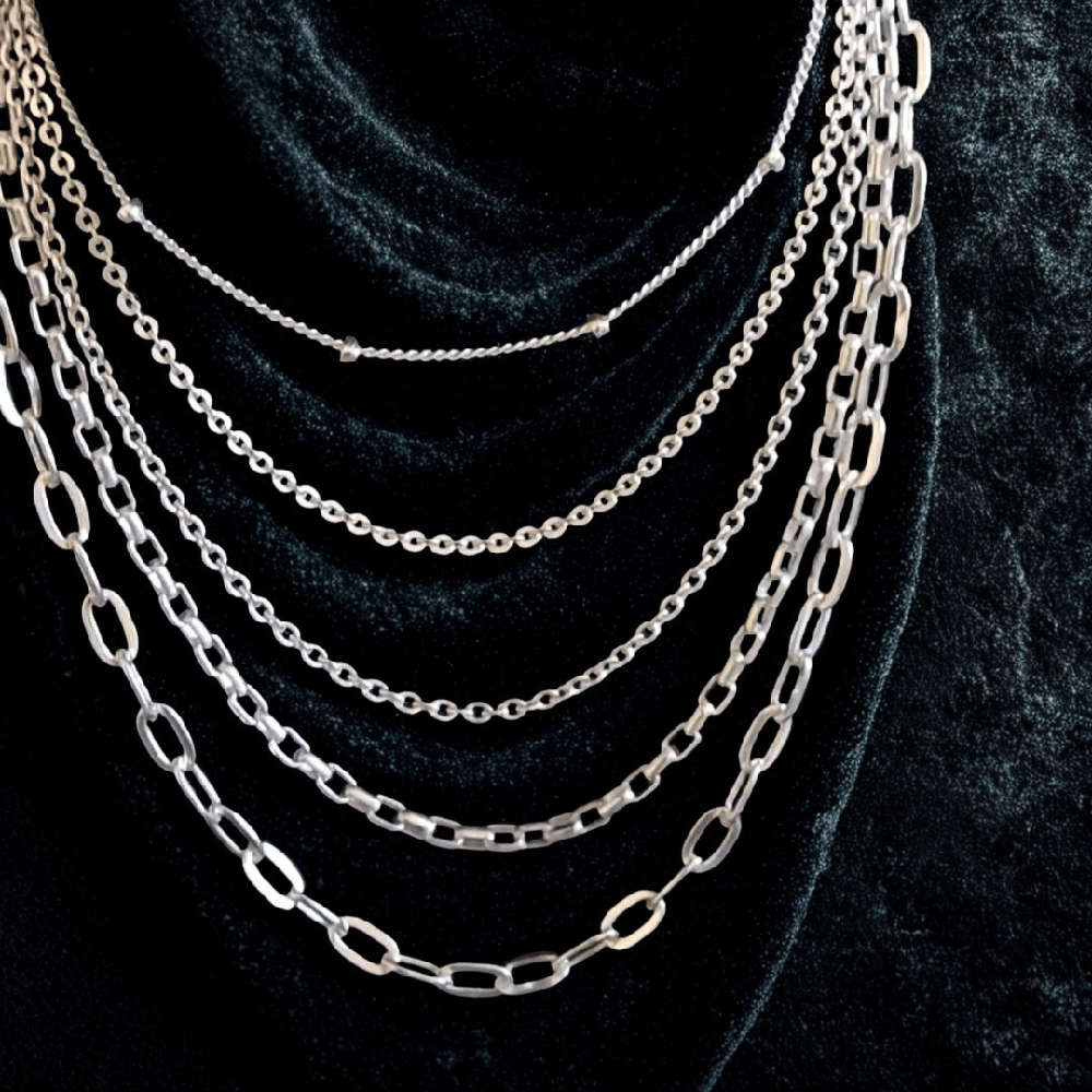 Image of Handcrafted Sterling Silver Satellite Chain
