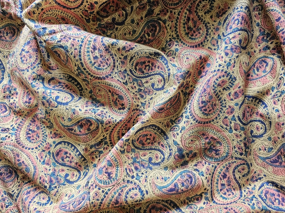 Image of Namaste fabric paisley rose