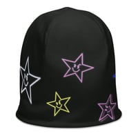 Image 3 of Mean Star Beanie (Black/Colors)