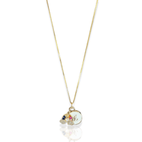 Image 1 of White & Rainbow Louis Vuitton Pastille Logo Necklace