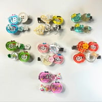 Image 1 of Button & Dangle Hair Clips