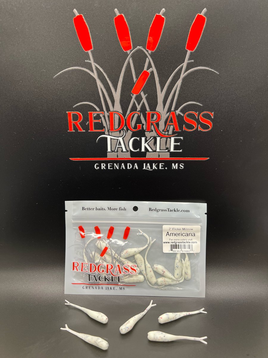 2" Flicker Minnow Americana Redgrass Tackle