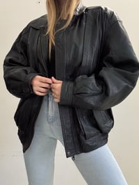 Image 4 of Vintage oversized leather jacket // XL