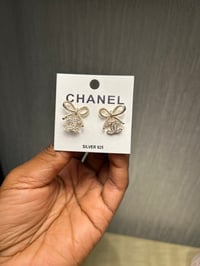 Image 3 of CC Bow Earrings