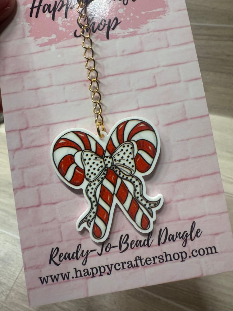 Image of Ready-To-Bead Dangle  -  Candycane 