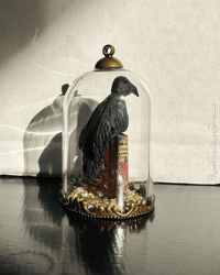 Image 11 of Edgar Allan Poe Raven Glass Dome Necklace