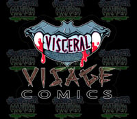 Visceral Visage Comics Logo - Black (Sticker),