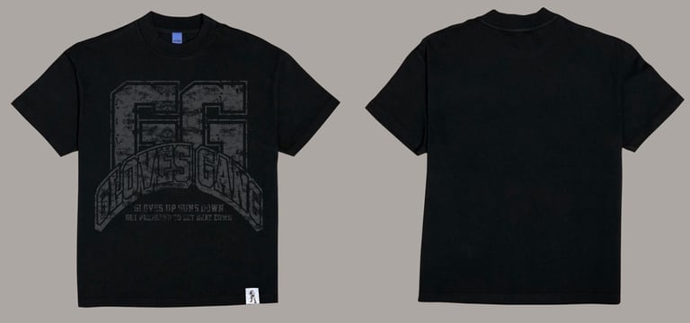 GLOVES GANG HEAVYWEIGHT OVERSIZED TEE (BLACK/GRAY)