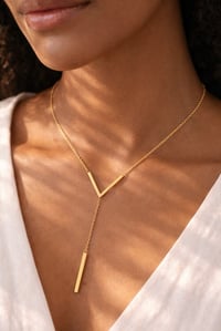 Image 2 of Luxe V Drop Necklace