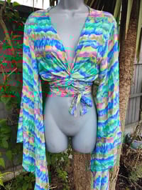 Image 10 of TULUM co ord set FRILL skirt - Green yellow