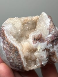 Image 9 of Purple Fluorite & Druzy Quartz Skull Carving #2785