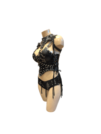 Image 2 of Black studded bolero set
