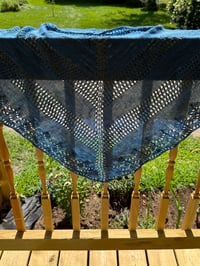 Image 3 of Bluewater Lace — Silk & Linen Hand-Knit Shawl