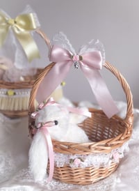 Image 2 of Pink Petal Bunny & Basket Set