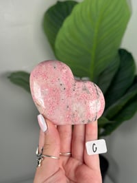 Image 3 of SELF STANDING BUBBLE GUM PINK RHODONITE HEARTS