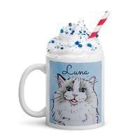 Image 5 of Custom Hand Painted Cat Mug 