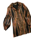 late 1970s silk San Francisco boutique poet sleeve dress
